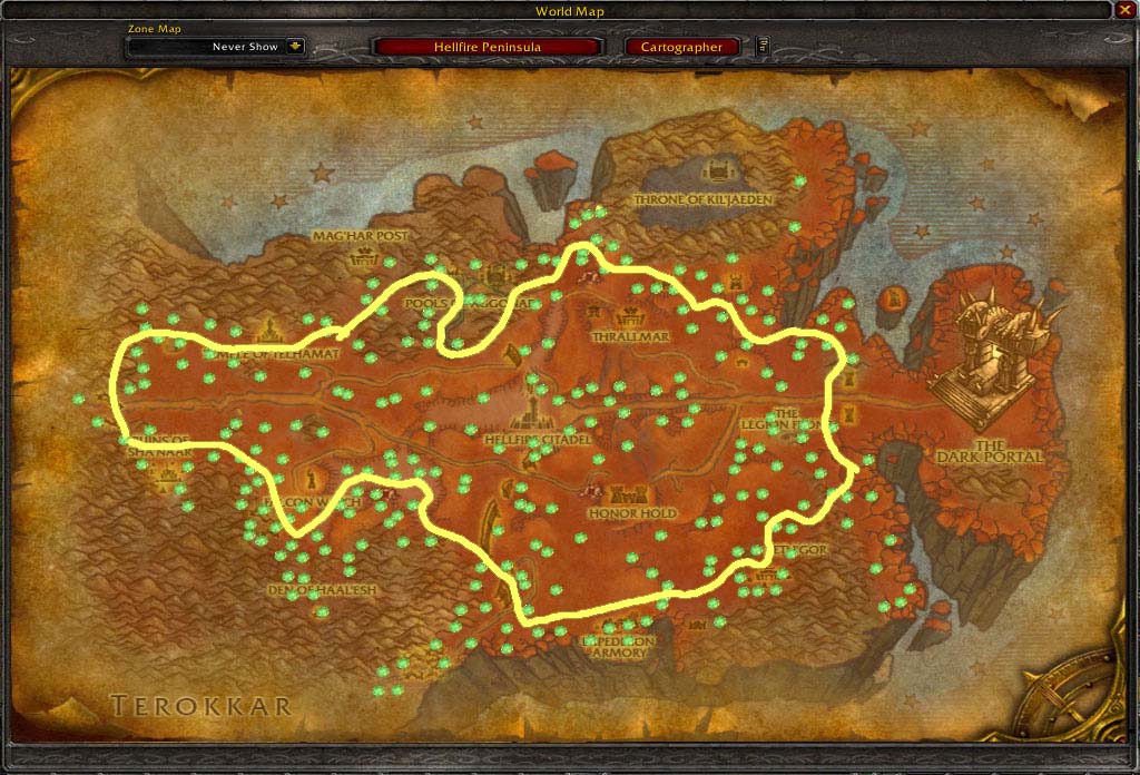 WoW Outland Map